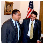 Esam Omeish with Congressman Keith Ellison